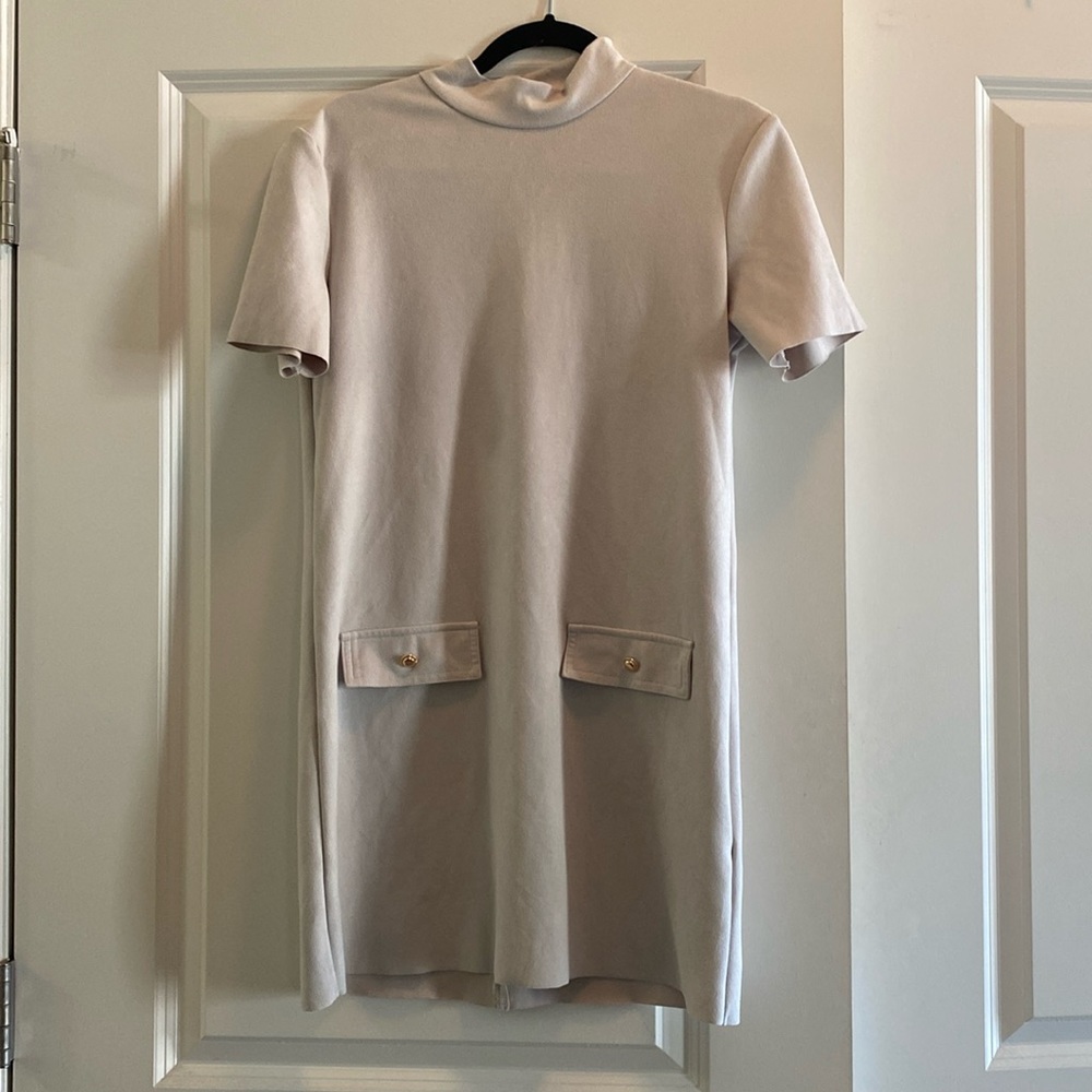 ZARA short cream dress